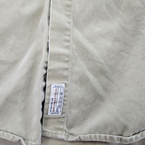 Abercrombie XXL Tan Button Up Workwear Shirt - Picture 2 of 6